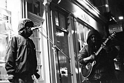 Busking On the street of London , Covent Garden early 2000s.